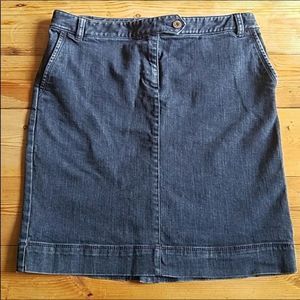 LOFT Indigo Denim Midi Skirt